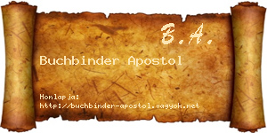 Buchbinder Apostol névjegykártya